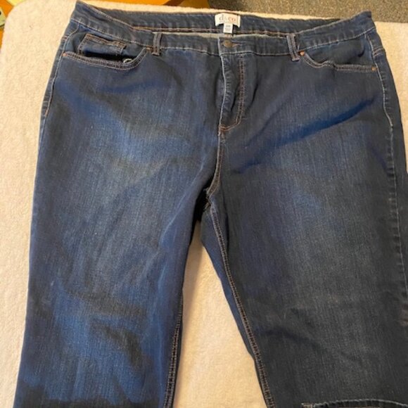 Denim & Company Women's 24W Straight Leg Blue Jeans Pants - Picture 1 of 4